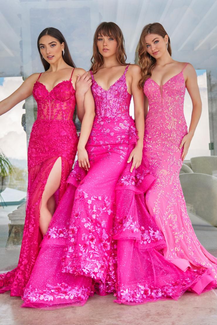 EW35005 Sweetheart Mermaid Prom Dress with Corset Bodice and High Slit #0 default Magenta picture